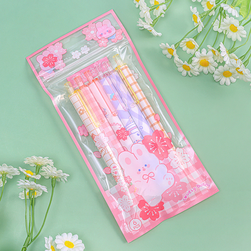 6 pcs Pulpen import berkualitas design cantik dengan warna menawan