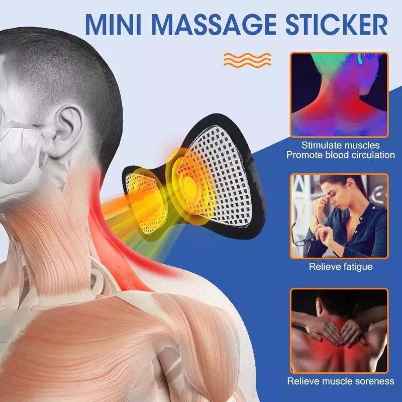 MH80ELEKTRIK PEMIJAT LEHER MINI SERVIKAL EMS UNTUK PINGGANG OTOT PENGURANGAN RASA SAKIT PATCH PORTABLE MASSAGE ALAT PIJAT MINI PORTABLE LEHER TANGAN KAKI PINGGANG MINI SERBAGUNA