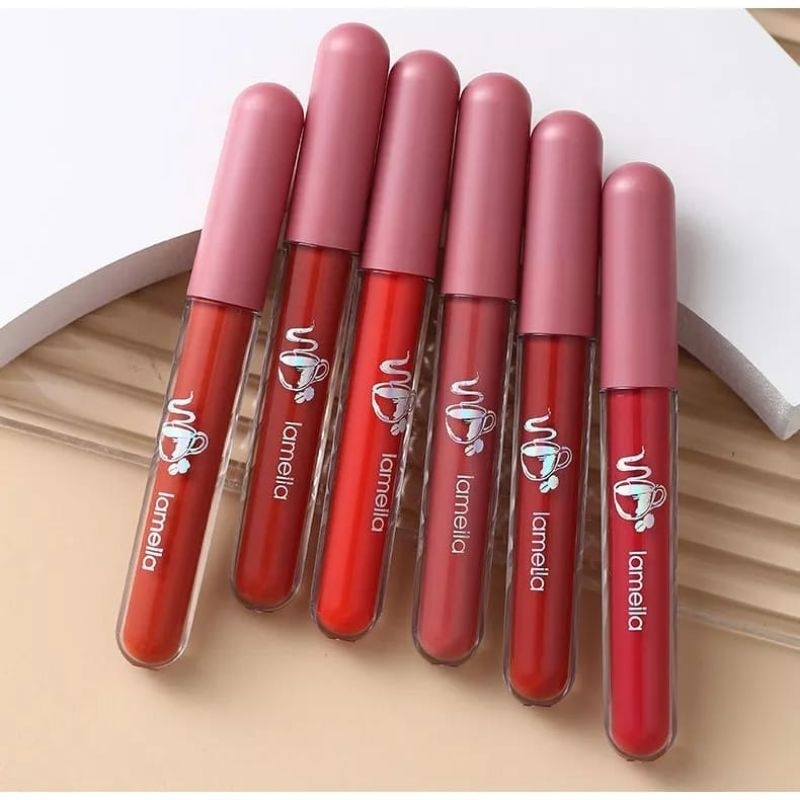 LAMEILA Lip Glaze Lipstik Cair Lip Gloss Pelembab Silky Misty