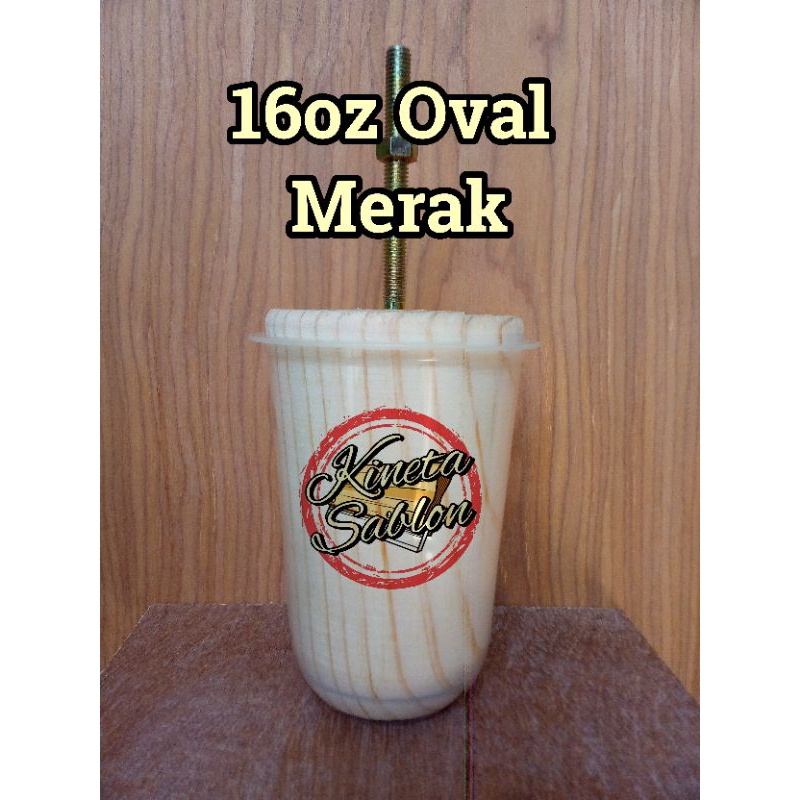 Moulding gelas cup uk 16oz oval merk Merak
