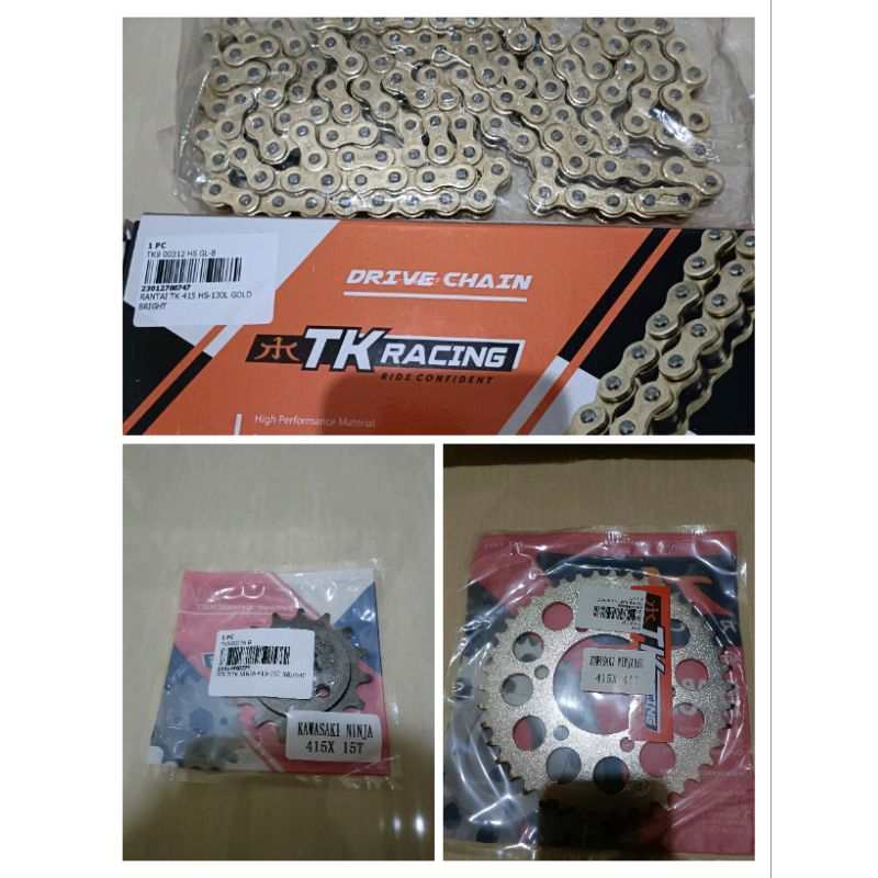 Gear Set TK Racing 415 Rantai TK Racing 415 HS Ninja 150 R RR