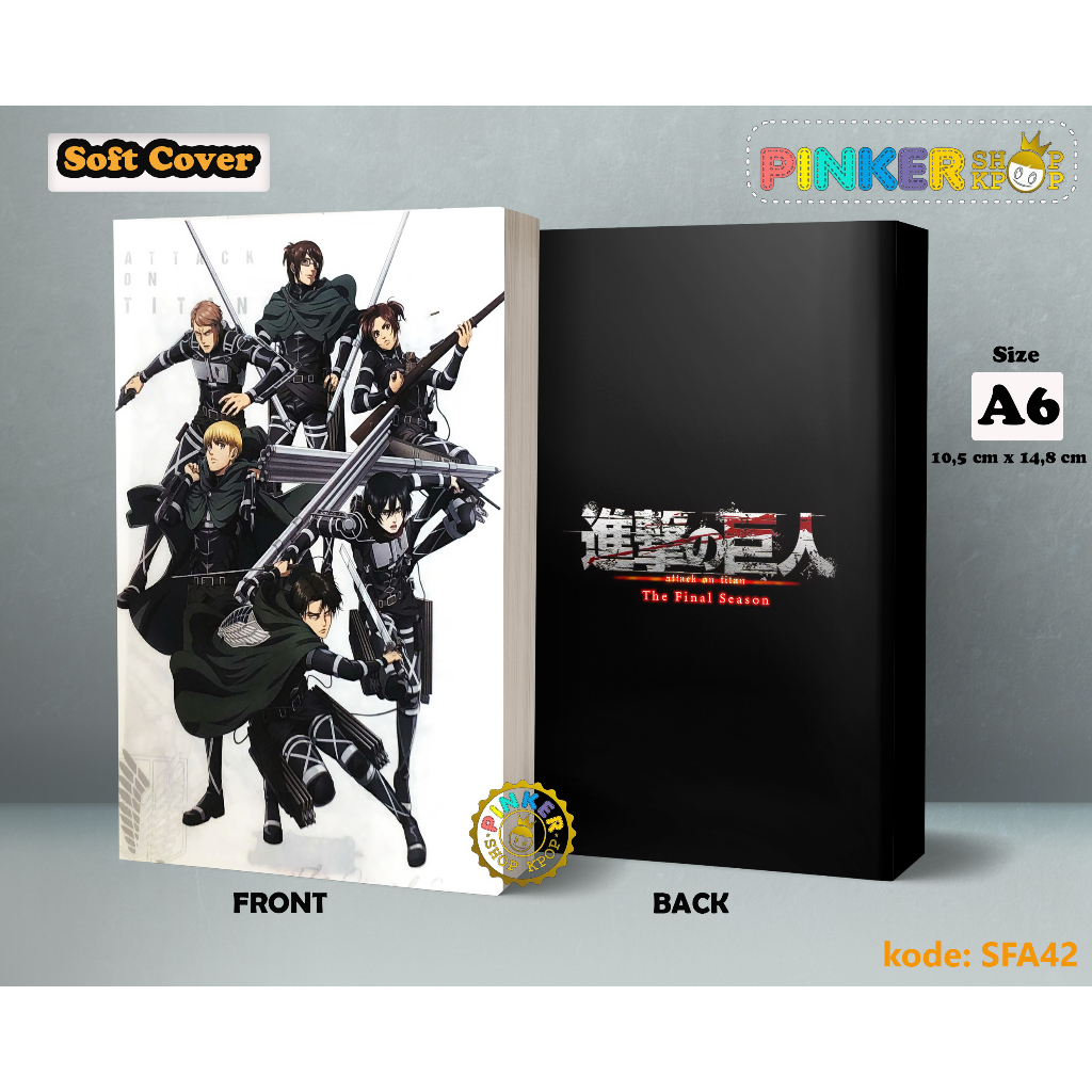 

(SFA42) Pocket Note Anime Shingki No Kyojin S4 1 Softcover A6/A5 Buku Tulis catatan Notes Agenda Planner Jurnal