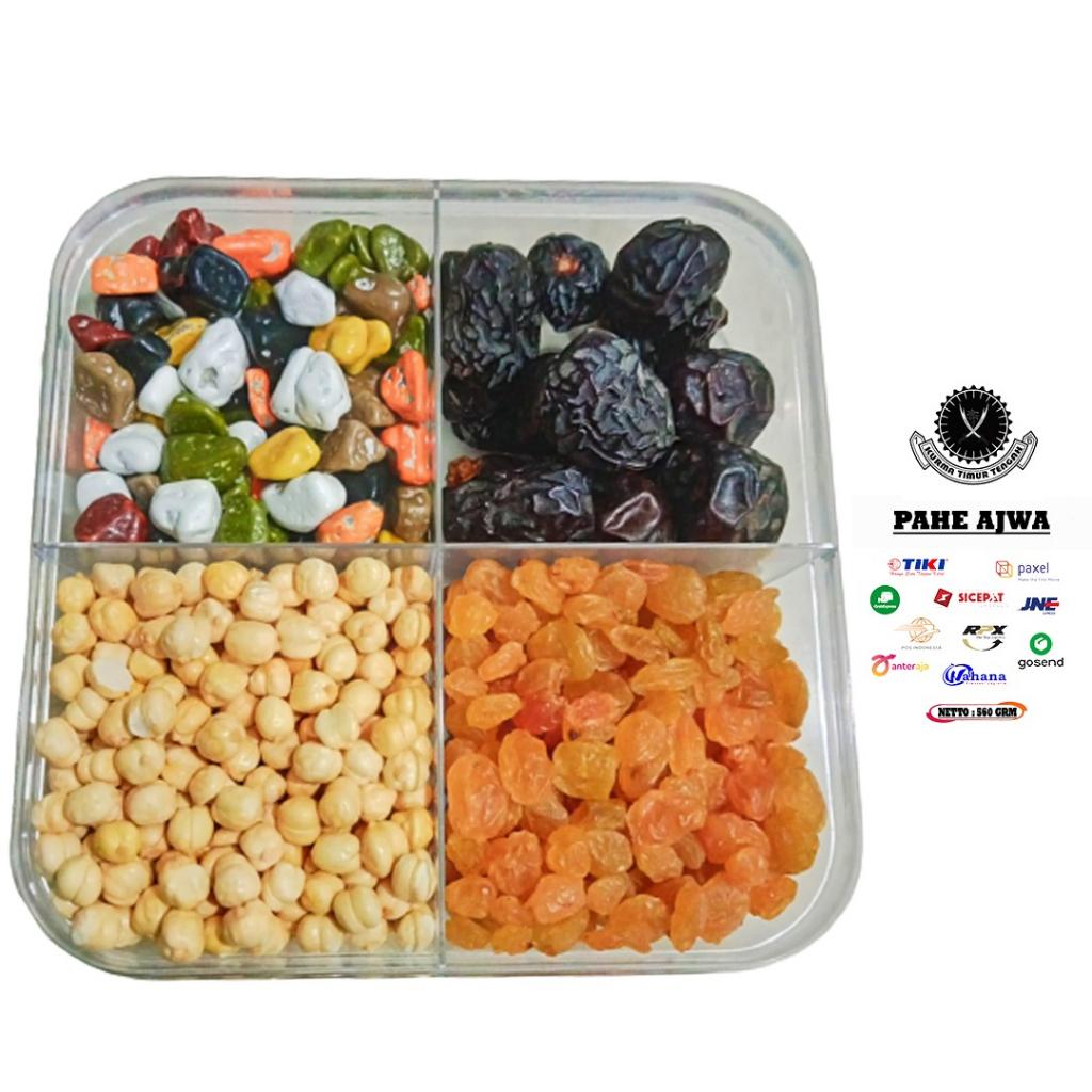 

KURMA AJWA/KISMIS/KACANG ARAB/COKELAT KERIKIL/KURMA PAHE PLUS