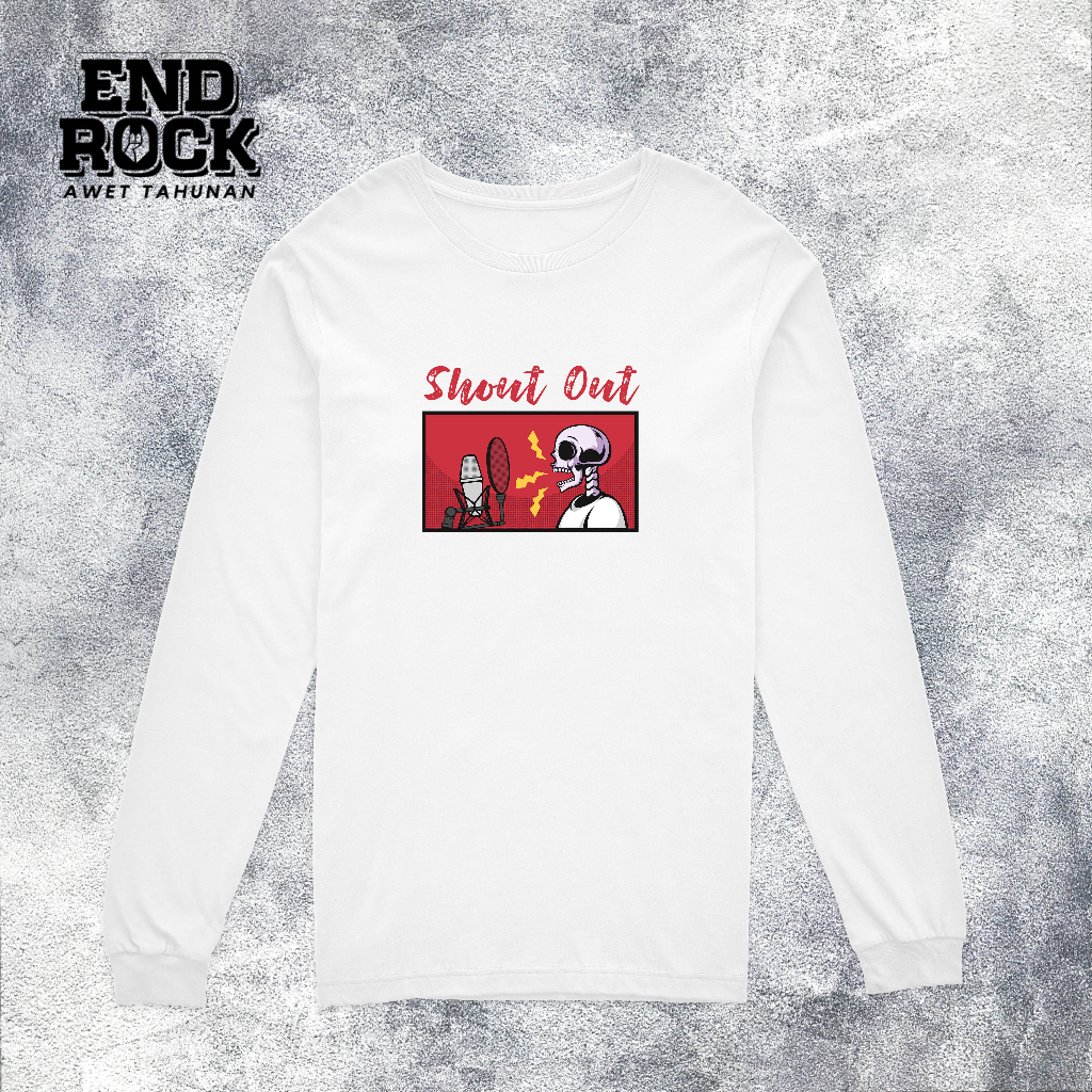 Kaos Lengan panjang kaos Longsleeve Tema  Shout Out  DTFS156