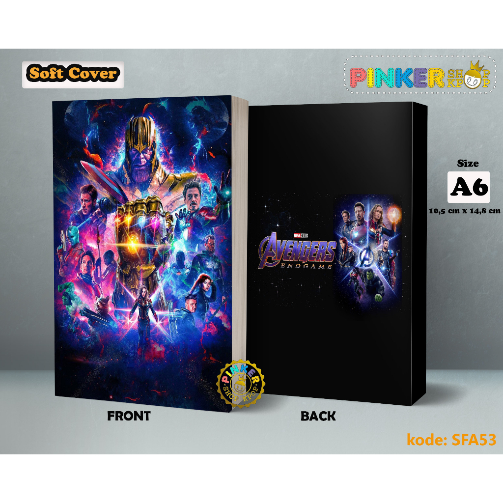 

(SFA53) Pocket Note AVENGER AND GAME Softcover A6/A5 Buku Tulis catatan Notes Agenda Planner Jurnal