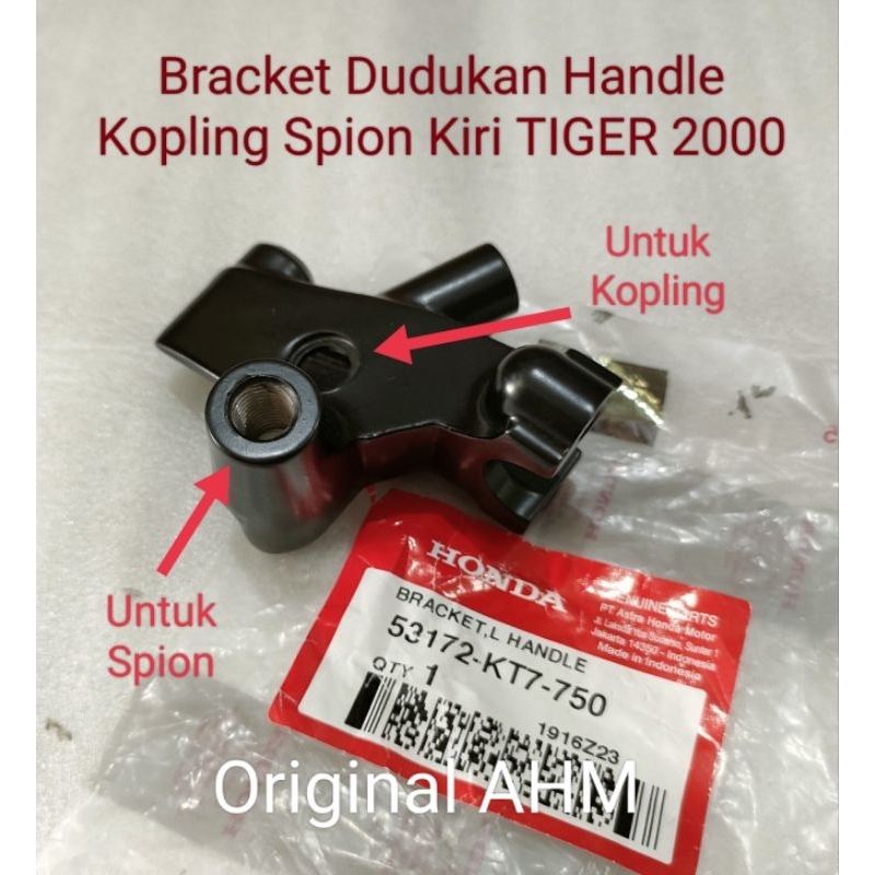 Bracket Dudukan Handle Kopling Spion Kiri TIGER 2000 Ori AHM 53172 KT7 750