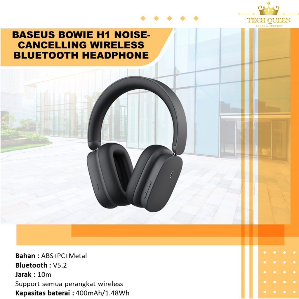 BASEUS BOWIE H1 NOISE-CANCELLING WIRELESS BLUETOOTH HEADPHONE EARPHONE