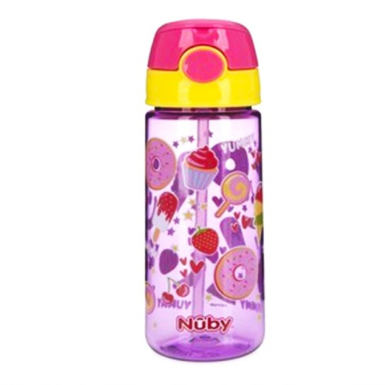 Nuby Tritan Flipit Cup Botol Minum Anak Donuts - 532 ml