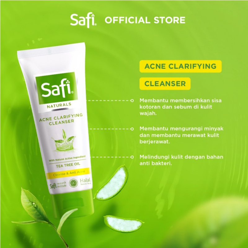 SAFI Naturals Micellar Water Neem | Acne Clarifying Cleanser | Clarifying Toner | Acne Cream Moisturizer | Pure Tea Tree Oil