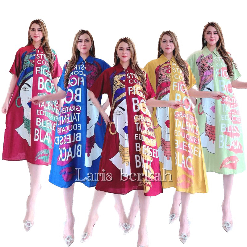 DASTER ANDIN ARAB EMBLEM NOVIA KORAN || RAYON SUPER GRADE A ORI || MODEL KANCING DEPAN BUSUI &amp; BUMIL LD 110