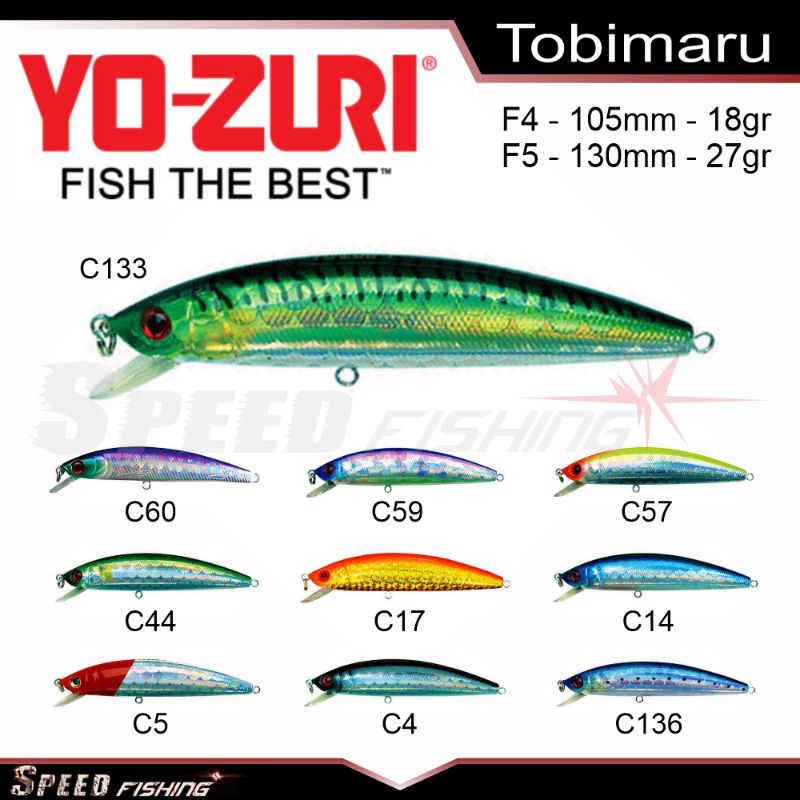 Lure Yozuri Tobimaru 105 130 F Floating Minnow
