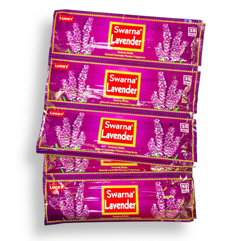 Dupa Renteng Lucky Swarna Lavender Import India 22cm 1 Bungkus isi 35 Sticks Full Harum Wangi