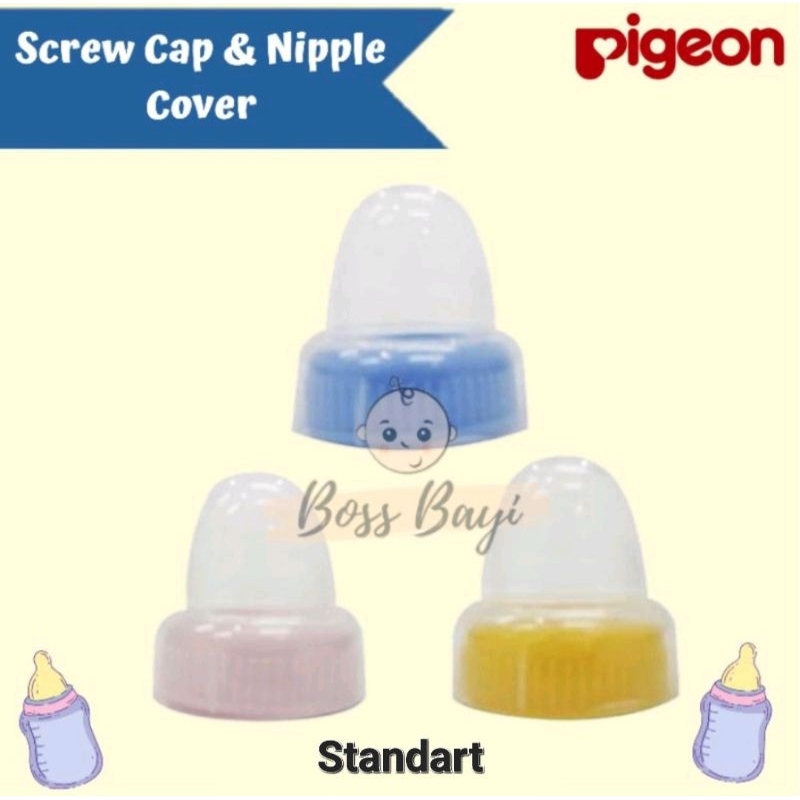 PIGEON Screw Cap &amp; Nipple Cover / Ring Tutup Botol Pigeon Standart Assort /Slim Neck MM Polos / Wide Neck