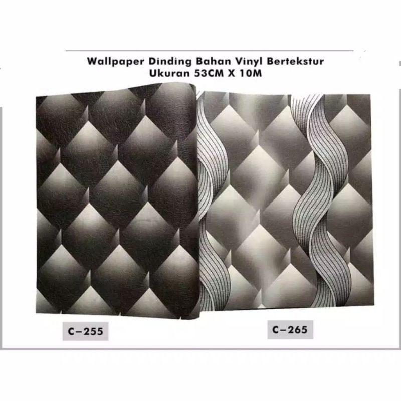 wallpaper dinding vinyl bertekstur premium isi 10meter motif 3dimensi