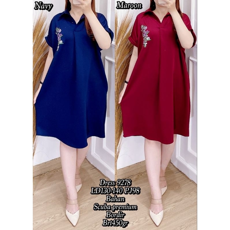 Dress Scuba 9278 Premium Bordir