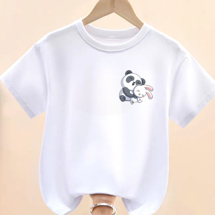 Kaos Anak Perempuan Umur 2-10thn Cotton Kaos Oblong Anak Lengan Pendek Baju Anak Cewek Atasan Anak