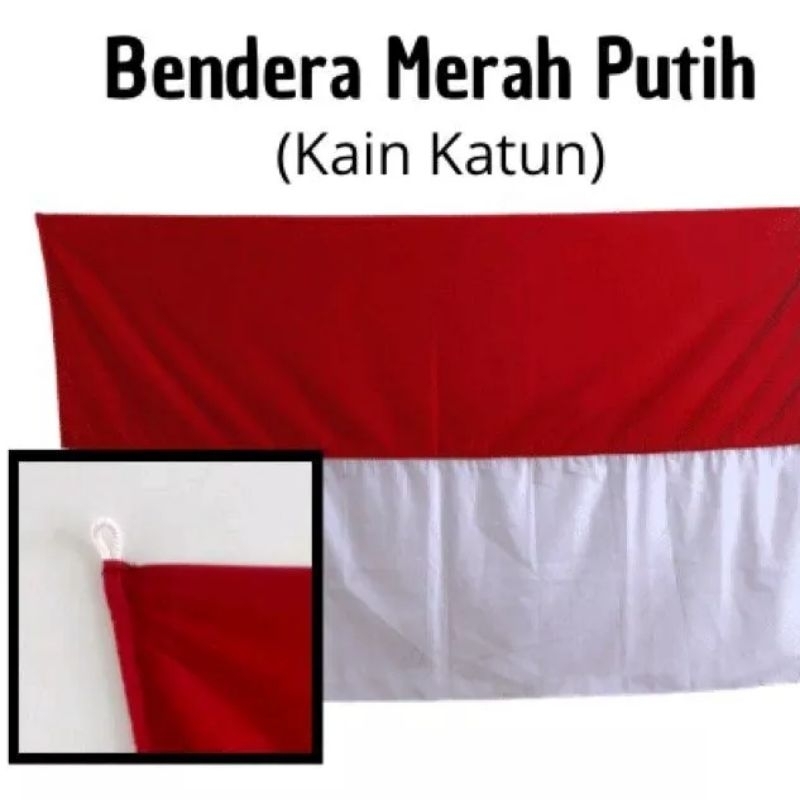 Bendera merah putih kain halus tai kenur terbaik