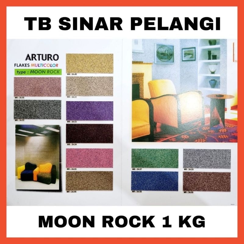 ARTURO Cat Tembok Tekstur Tipe Moon Rock 1 Kg Motif Batu Interior Eksterior Garut Dinding Texture Te