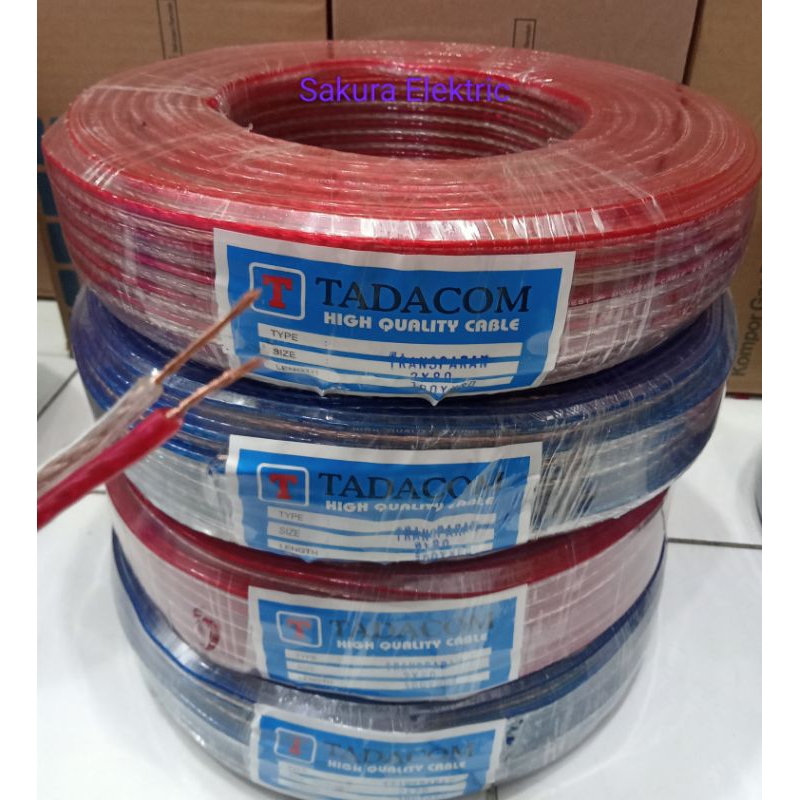 Kabel listrik transparan 2 x 80 kabel audio per 1 meter TADACOM