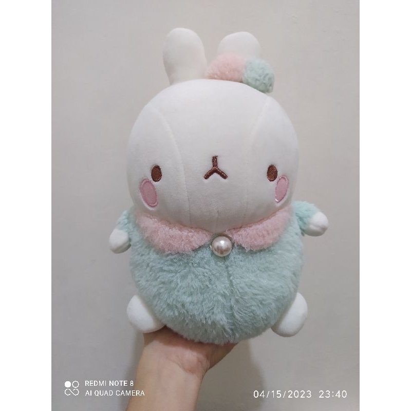 boneka molang bulu miniso