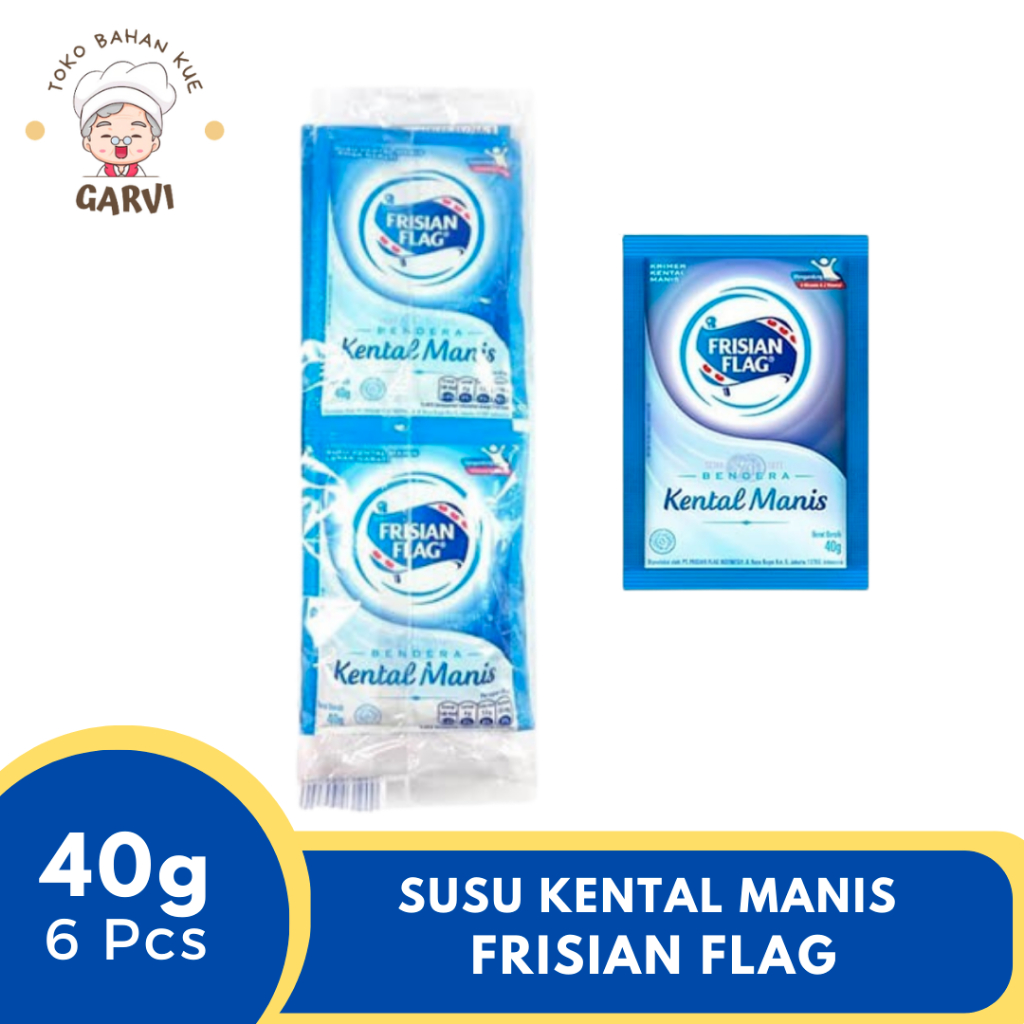 

(6 Pcs) Susu FRISIAN FLAG 40 Gram (Susu Kental Manis)