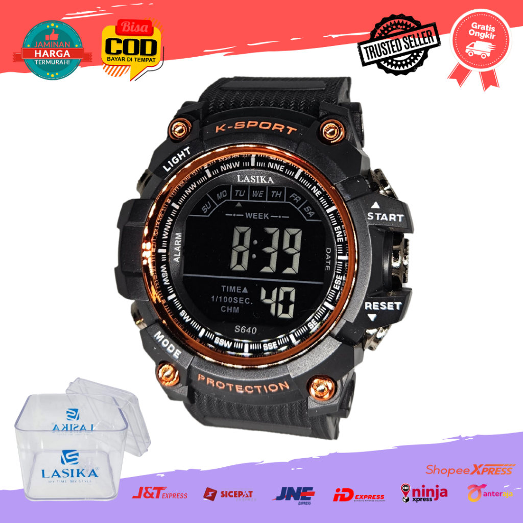 [COD] Jam Tangan Sport Digital Anak Remaja Pria Cowok  Lasika 607 Besar Water Resist Anti Air