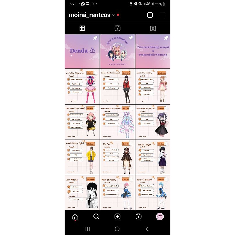 Termurah Rental Costume Cosplay Gaeul