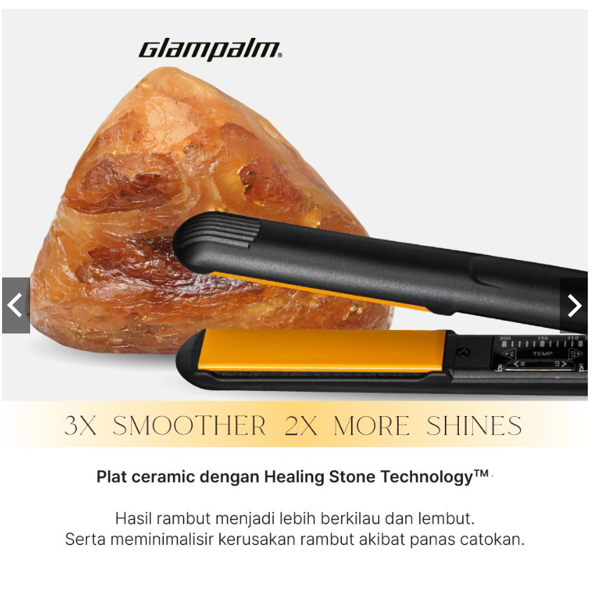 Catokan Glampalm GP225AL Pelurus Rambut / Vibrate Hair Straightener Glam palm