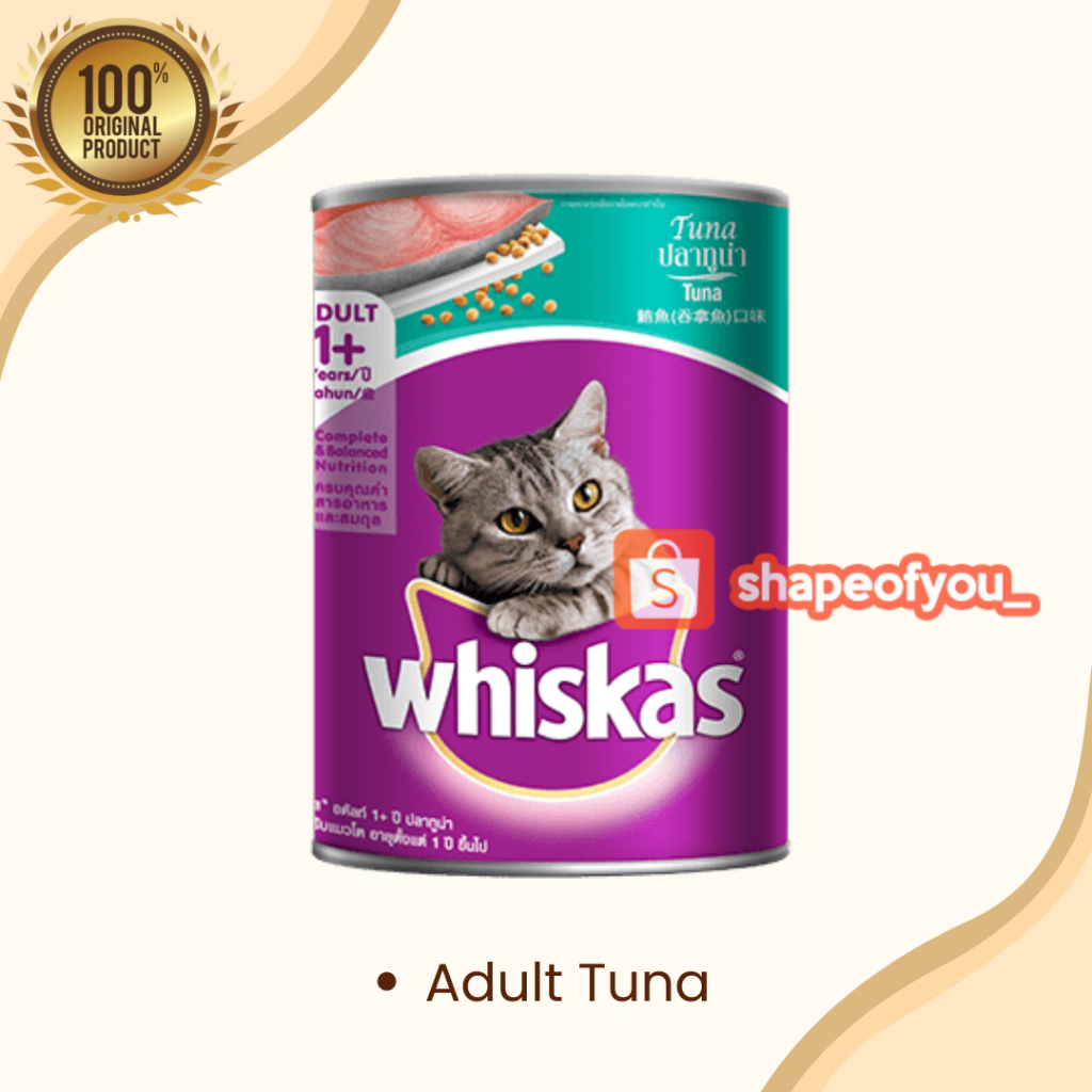 Whiskas Kaleng 400gr Makanan Kucing Basah Adult Wiskas Wet Food Cat Can