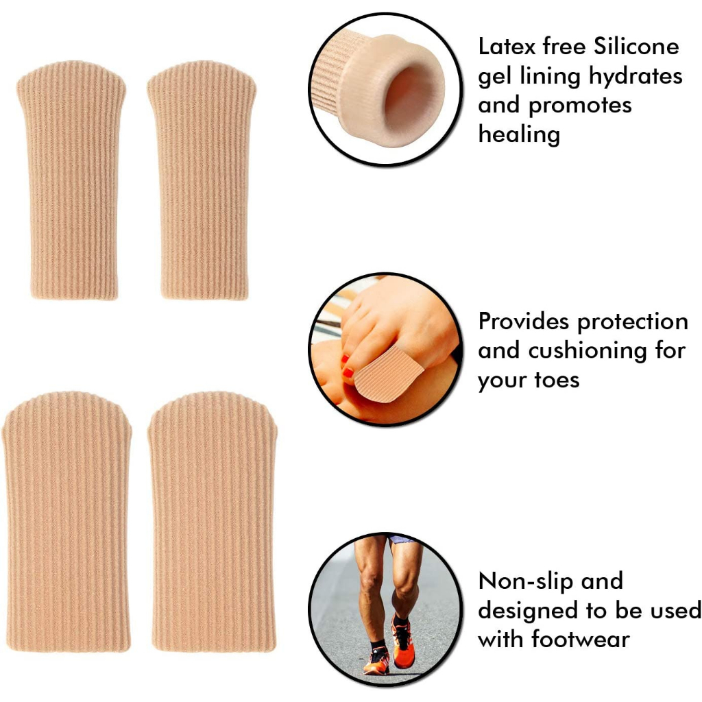 Pelindung Jari Kaki Anti Lecet Breathable Elastic Toe Cover 6 x 2.5 cm - TC6 - Khaki