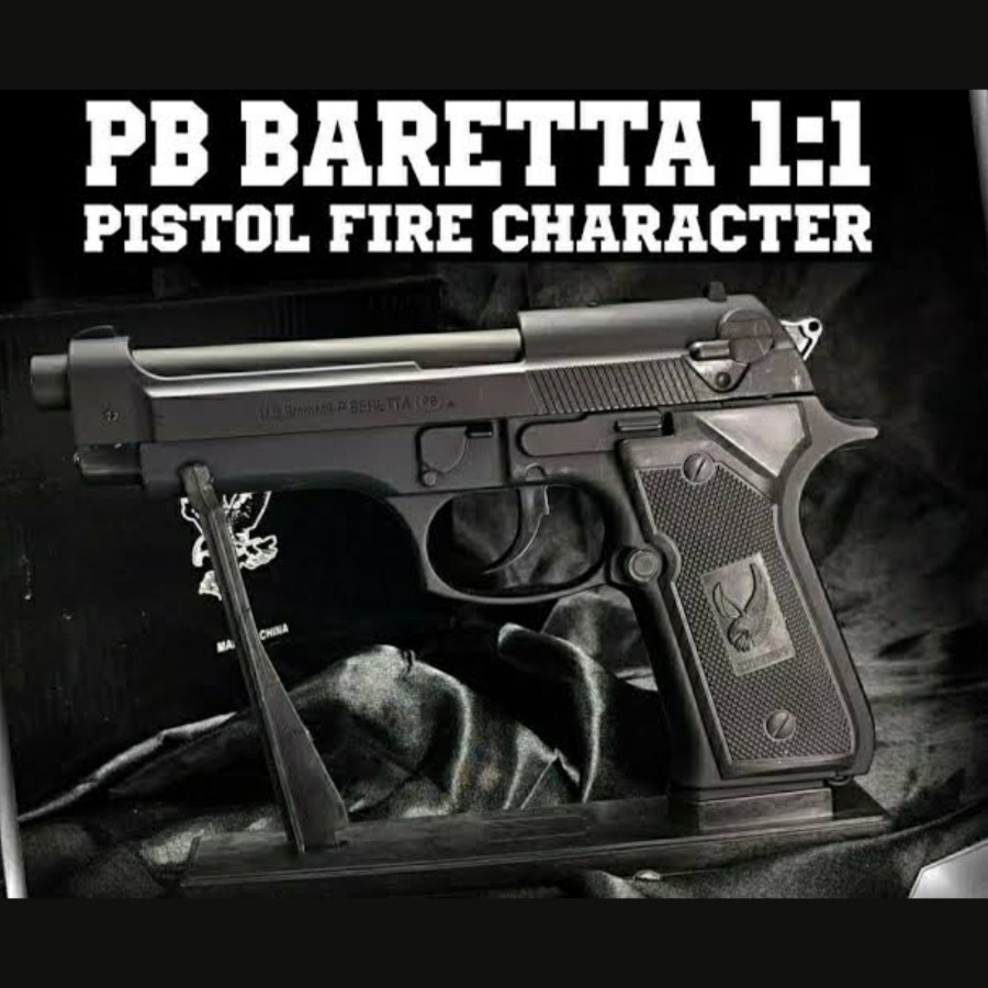 Korek Api Gas Unik Pistol Baretta Hitam