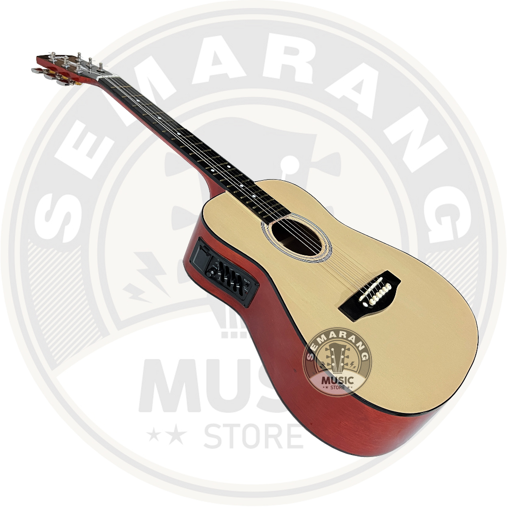 Gitar Akustik Elektrik ¾  Cort Custom Tanam Besi Gitar 3/4 Cort Custom Termurah Eq 7545R Paket Super Komplit