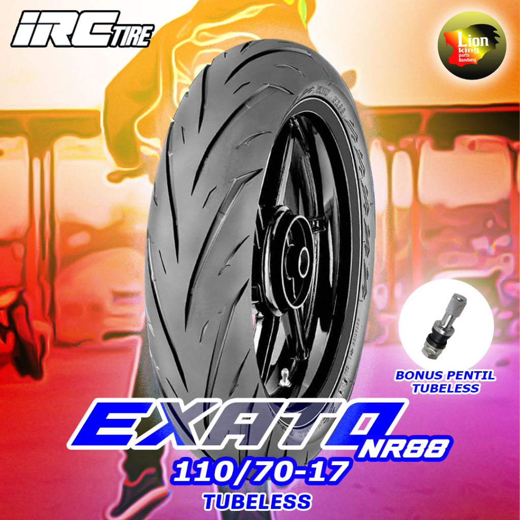 BAN LUAR IRC EXATO NR88110/70-17 M/C 54S TUBELESS CB150 R CBR 150 R GSX R15 100% ORIGINAL