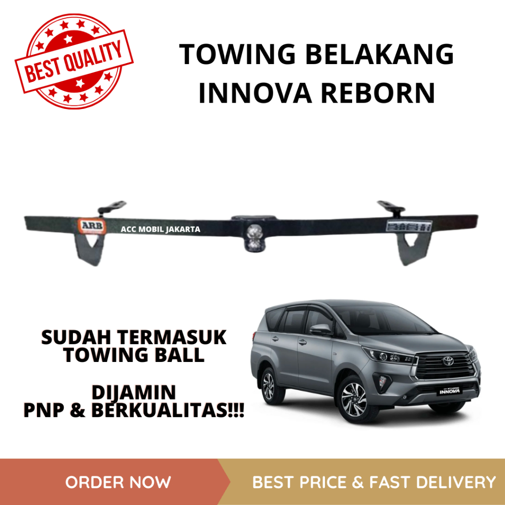 TOWING BAR BELAKANG INNOVA REBORN - TOWING BESI PENGAMAN BEMPER BELAKANG INNOVA REBORN VENTURER