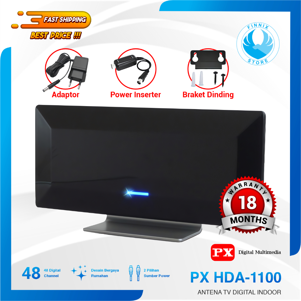 PX HDA-1100 Antena TV Digital Analog Indoor - GARANSI 18 BULAN