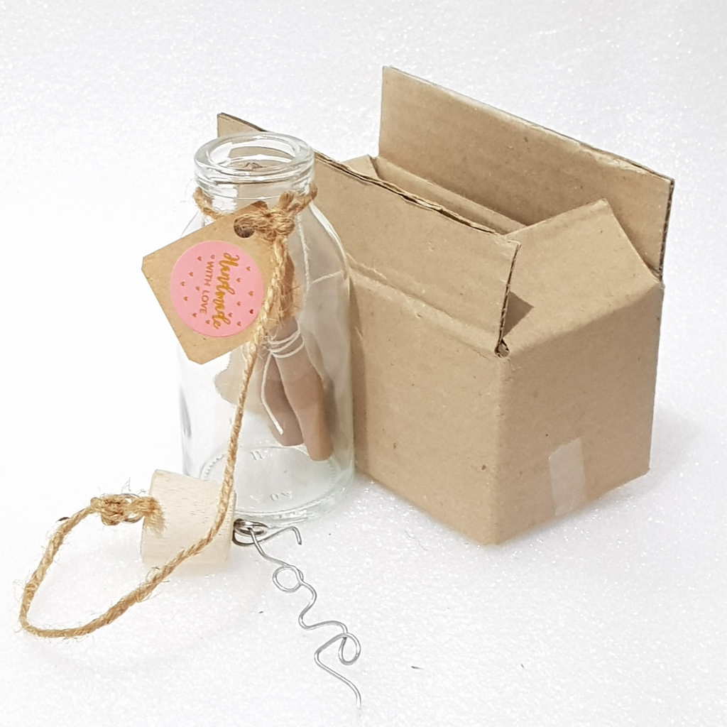 Botol WISH  Vintage  / LOVE IN JAR  /  Botol Kaca Souvenir  / BOTOL KACA TUTUP KAYU   BOTOL SOUVERNIR HAMPERS ESTETIK / WISH JAR AESTHETIC BOTTLE