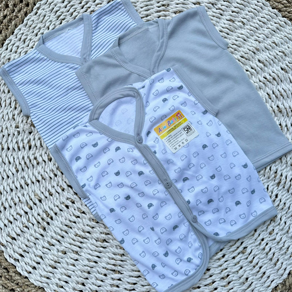 3 PCS Baju Lengan Kutung Bayi Bayi Atasan Bayi Baju Newborn Baju Bayi Baru Lahir Gift Bayi Hadiah Lahiran Bayi