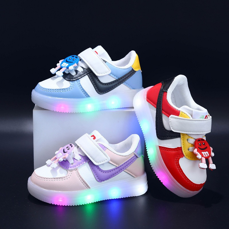 littlekiddoss SH2310 Sepatu Lampu Anak Balita 21-30 Sepatu Sneakers LED Anak EMEM Full Lampu Sepatu Bayi 1 2 Tahun - 5 Tahun Import