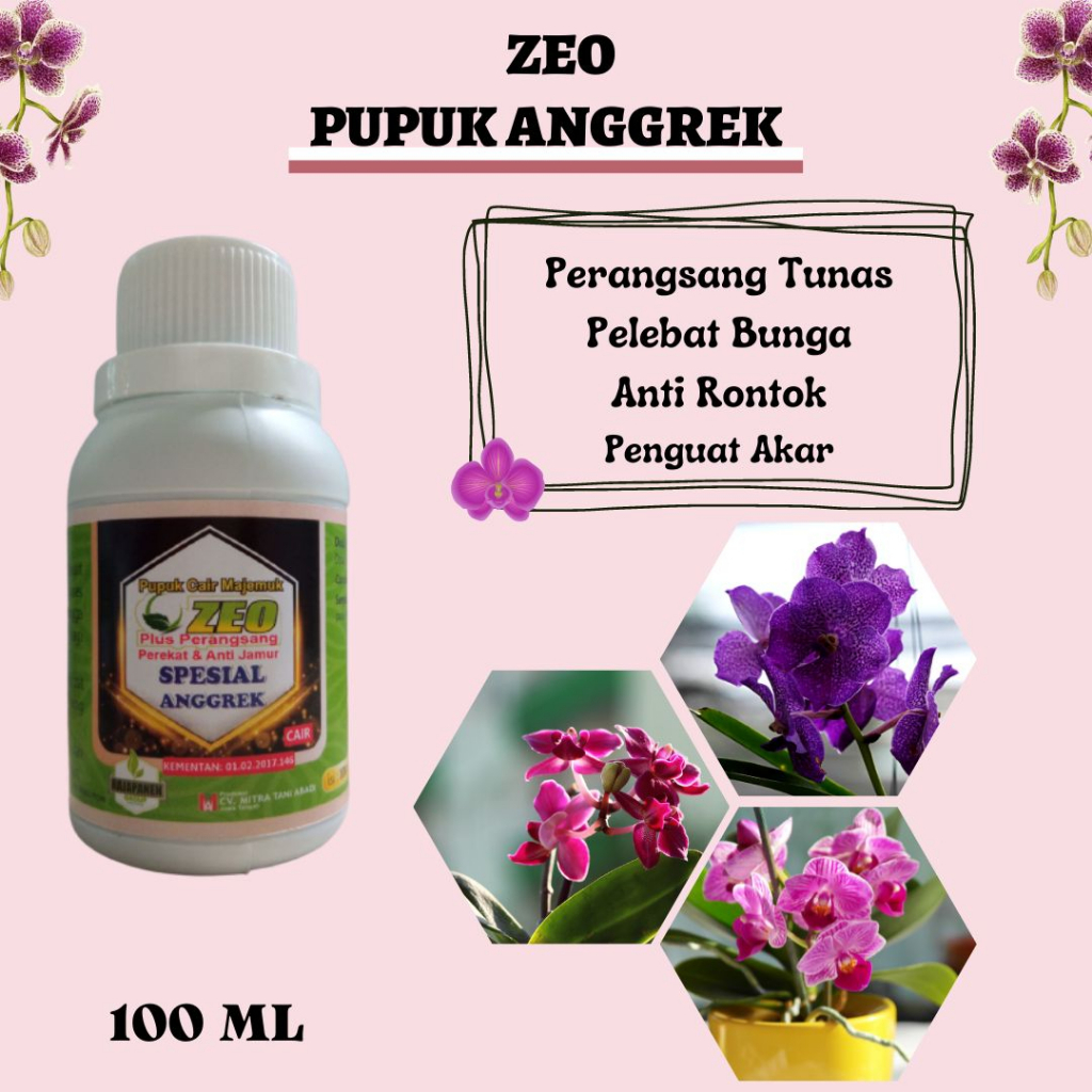 BISA COD Pupuk Penguat Akar Anggrek Zeo Anggrek, Pupuk Perangsang Bunga Anggrek
