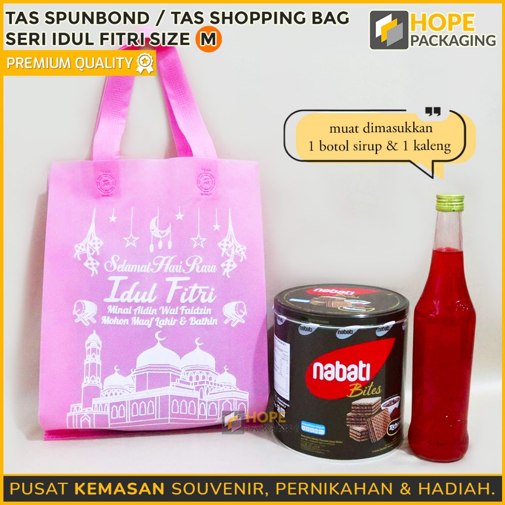 GOODIE BAG POLOS / Shopping bag packing hampers lebaran  packing nastar / tas lebaran IDUL FITRI / souvenir hadiah idul fitri tempat toples kue box nasi sirup spunbond