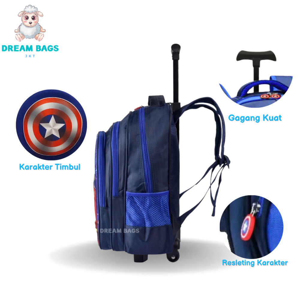 Tas Troli Anak Sekolah Import Dream Bags 6112 - Trolley Anak - Tas Koper Anak