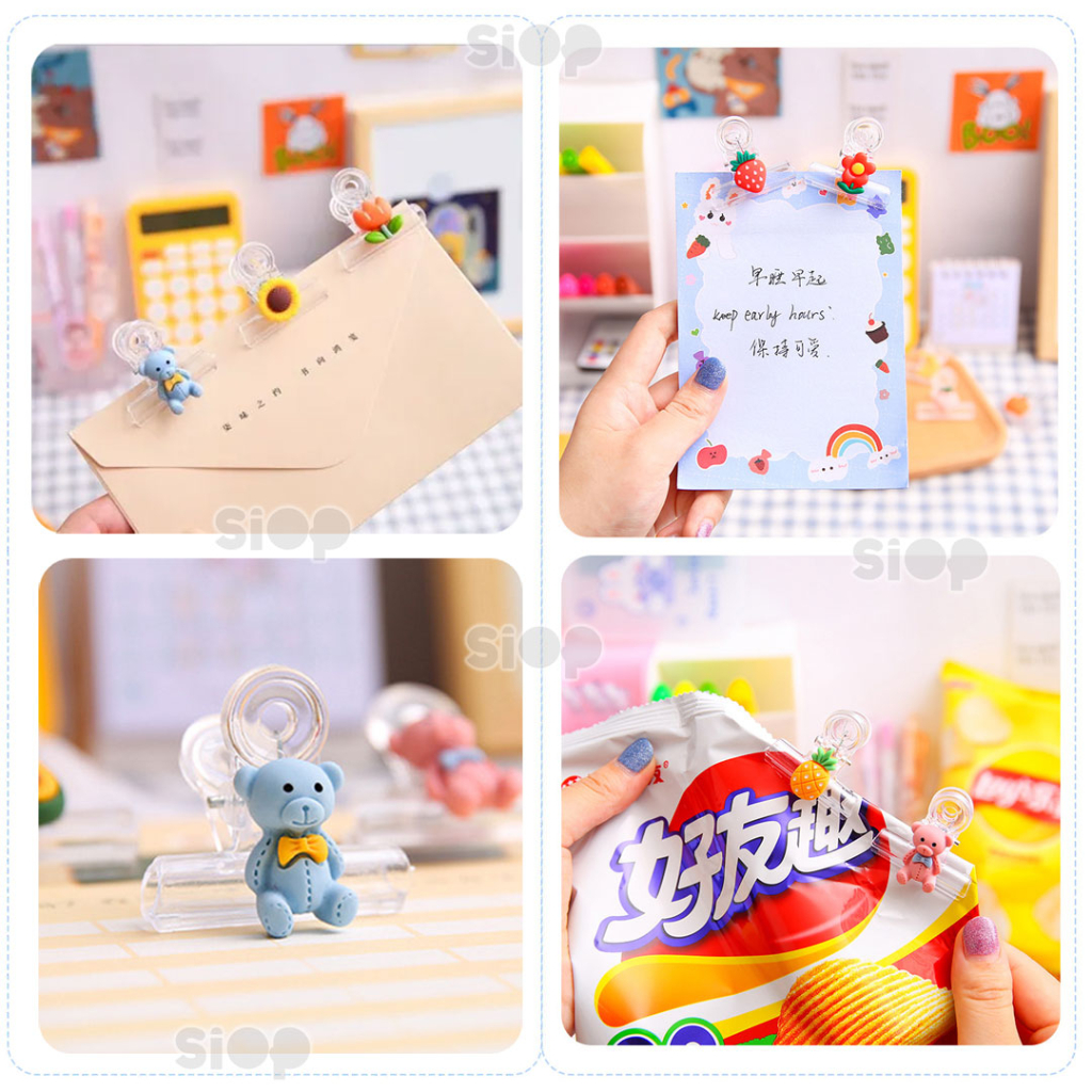 

Binder Clip Penjepit Kertas Plastik Motif Buah Karakter Serbaguna Transparan