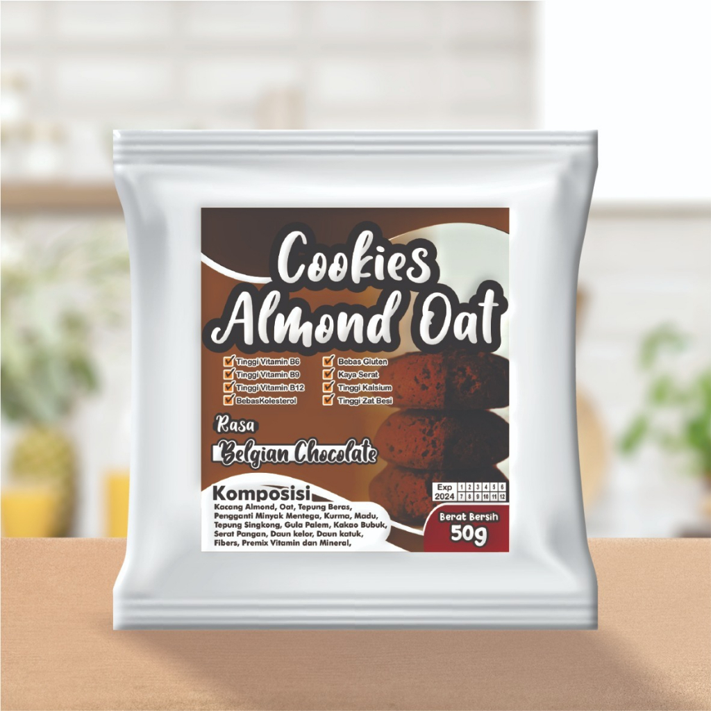 Homemade Cookies Cemilan Kukis Almond Oat Pelancar Booster ASI Snack Sehat