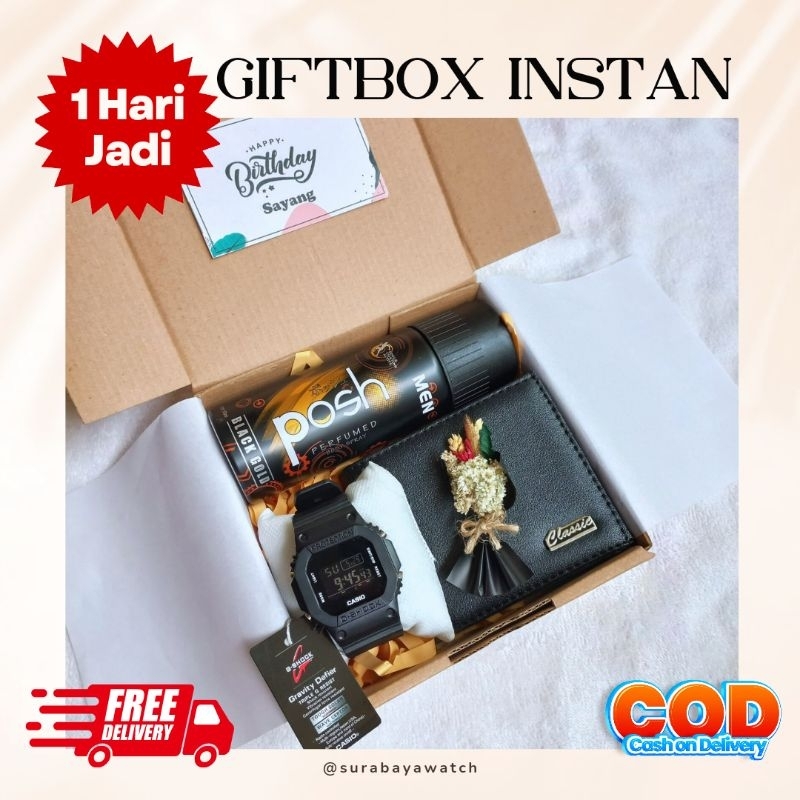 (PAKET M) Hampers Cowok Kado Ulang Tahun Cowok Wedding Anniversary Wisuda I Paket Kado Cowok Jam Tan