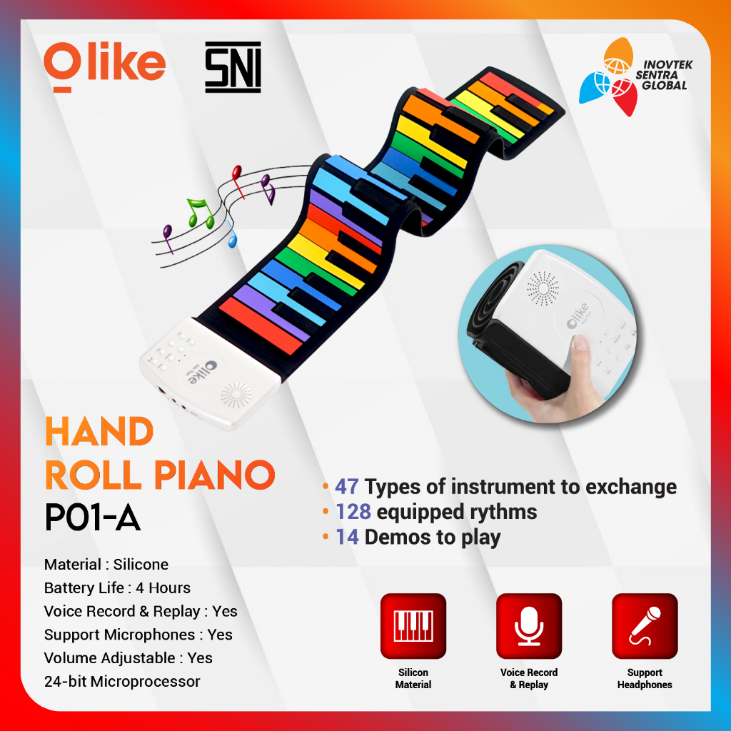 OLIKE Hand Roll Piano - Piano Portable Anak GARANSI RESMI