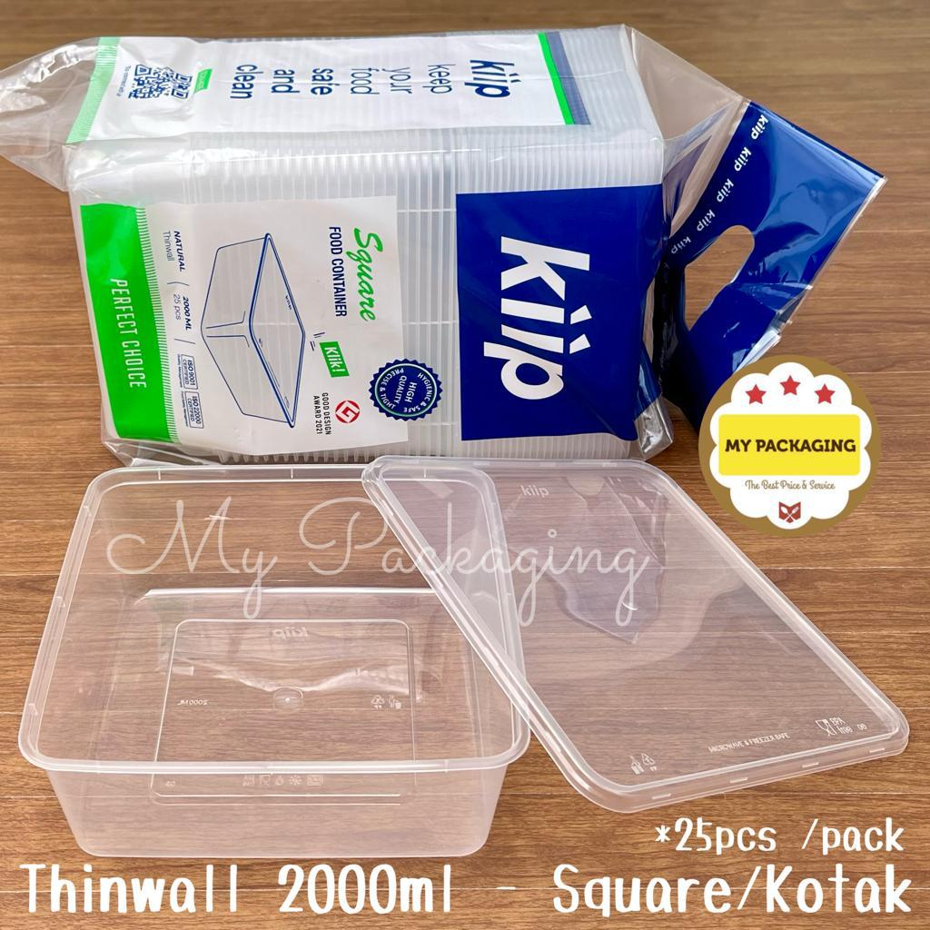 Kotak Makan Microwave / food box / wadah plastik / thinwall 2000 ml 2000ml