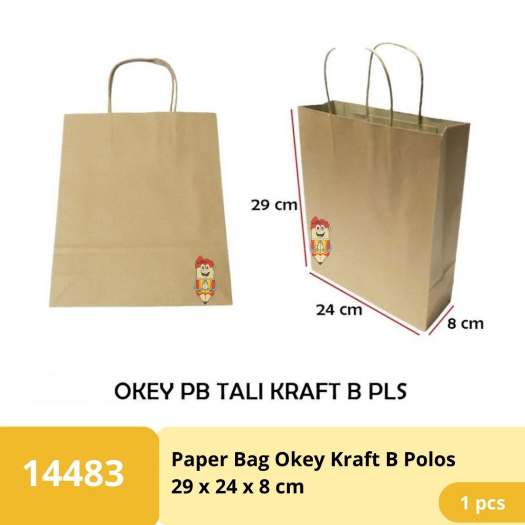 

Paper Bag Okey Kraft B Polos Tali Tas