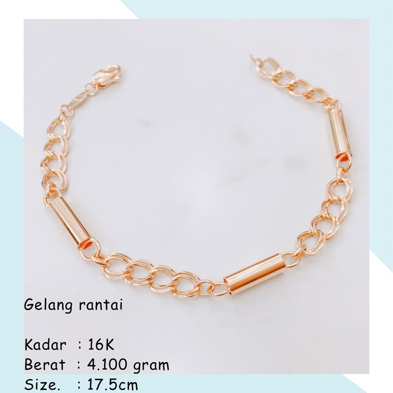 GELANG RANTAI 4.100gr 16K RANTAI KOREA BAR EMAS