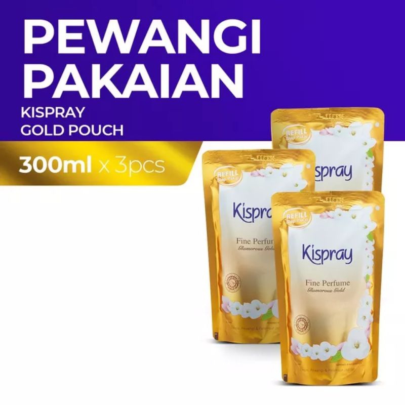 Kispray Gold Refill Pouch 300ml (3 Pcs)