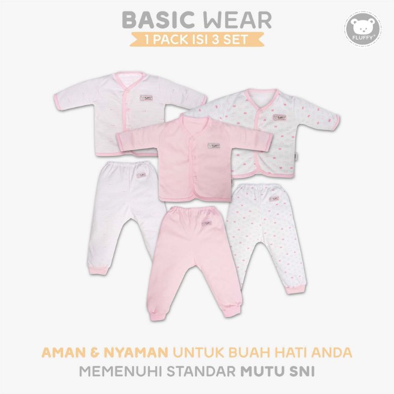 Fluffy Baby Wear Setelan Panjang Newborn